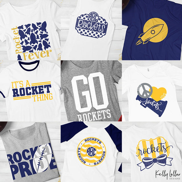Rockets Spirit Bundle SVG Kelly Lollar Designs