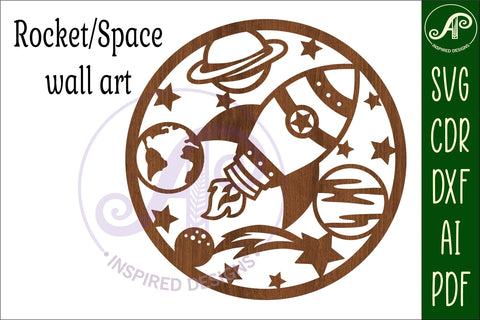 Rocket/Space wall art sign, SVG file. vector file SVG APInspireddesigns 