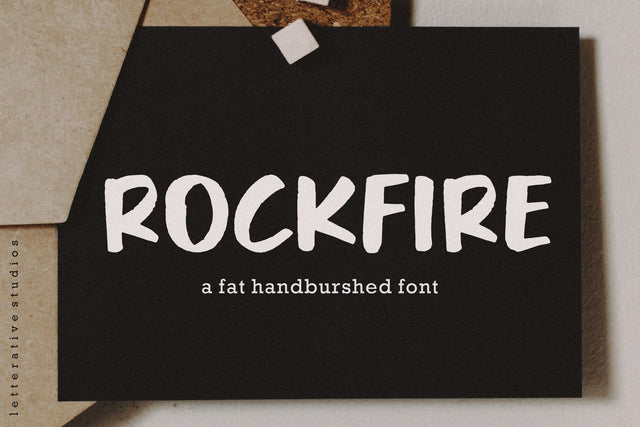 Rockfire Fat Handbrushed Font Font Letterative 