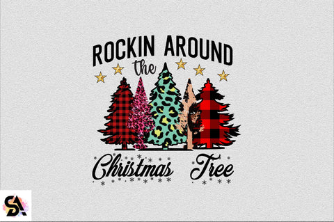 Rockin Around the Christmas tree Sublimation SVGArt 