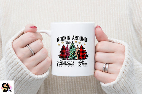 Rockin Around the Christmas tree Sublimation SVGArt 
