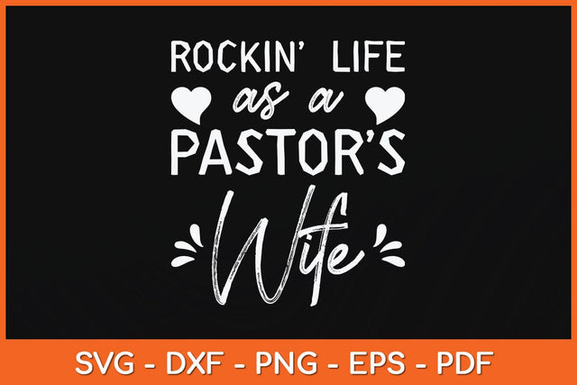 Rockin Life as a Pastor's Wife Svg Cutting File SVG Helal 