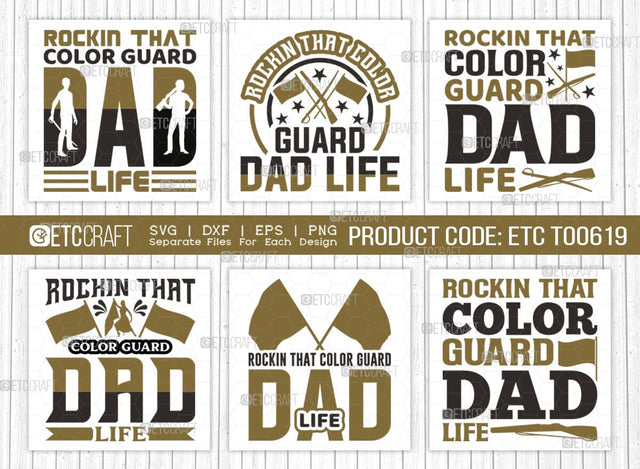 Rockin That Color Guard Dad Life SVG Bundle, Marching Band Svg, Color Guard Svg, Color Guard Flag Svg, Color Guard Quotes, ETC T00619 SVG ETC Craft 
