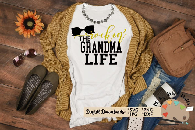Rockin the Grandma life - New Grandma svg cut file SVG The Artsy Spot 