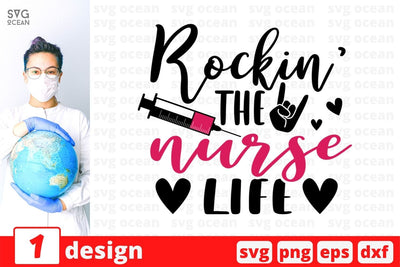 Rockin the nurse life SVG Cut File SVG SvgOcean 