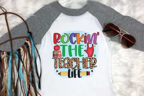 Rockin the Teacher Life PNG Sublimation Sublimation CraftLabSVG 