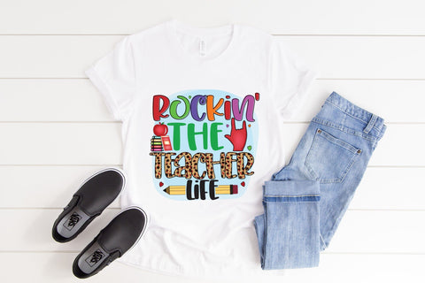 Rockin the Teacher Life PNG Sublimation Sublimation CraftLabSVG 