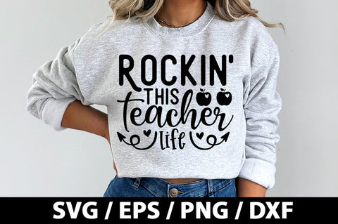 Rockin' this teacher life SVG SVG akazaddesign 