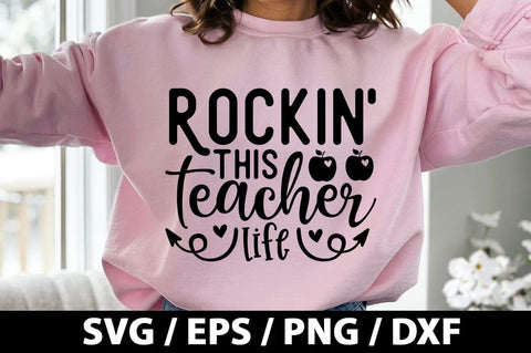 Rockin' this teacher life SVG SVG akazaddesign 