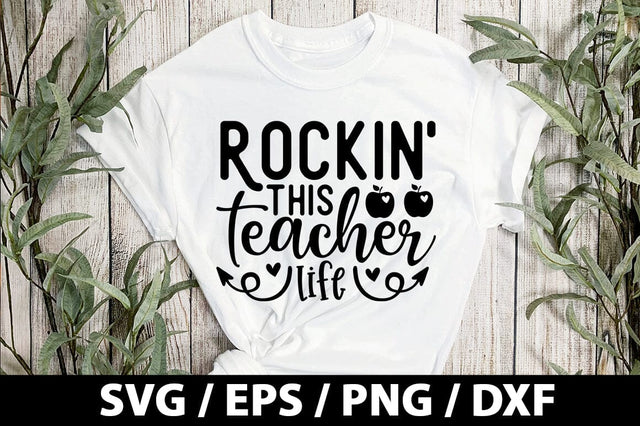 Rockin' this teacher life SVG SVG akazaddesign 