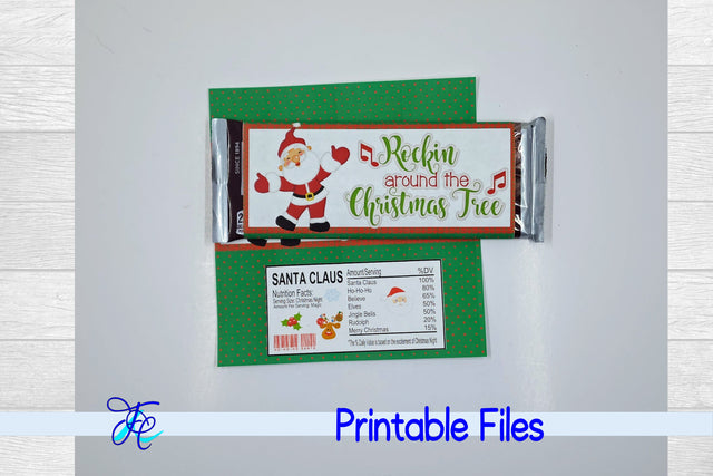 Rocking Around the Christmas Tree Candy Bar Wrapper SVG Family Creations 