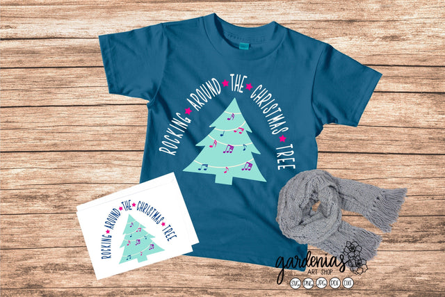 Rocking Around the Christmas Tree SVG Cut File SVG Gardenias Art Shop 