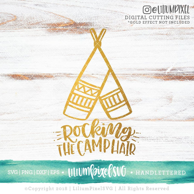 Rocking the Camp Hair SVG Lilium Pixel SVG 