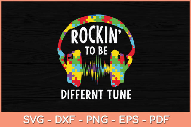Rocking To A Different Tune Autism Game Svg Cutting File SVG Helal 