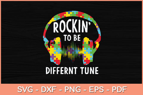 Rocking To A Different Tune Autism Game Svg Cutting File SVG Helal 