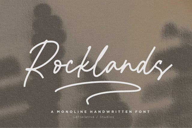 Rocklands Monoline Handwritten Font Font Letterative 