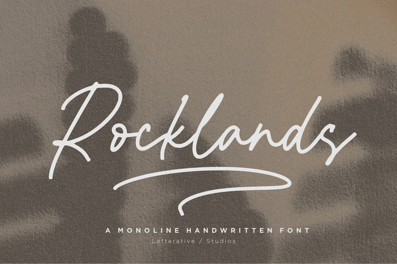 Rocklands Monoline Handwritten Font Font Letterative 