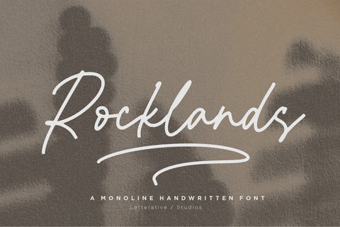 Rocklands Monoline Handwritten Font Font Letterative 