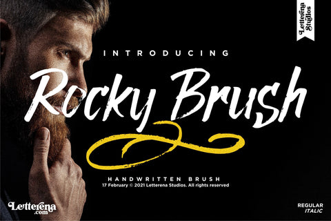 Rocky Brush Font Letterena Studios 
