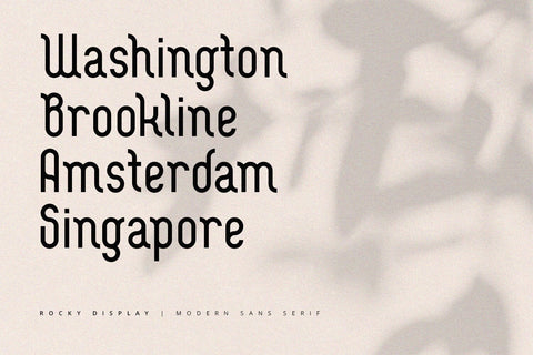 Rocky Display - Modern Sans Serif Font Font Alpaprana Studio 