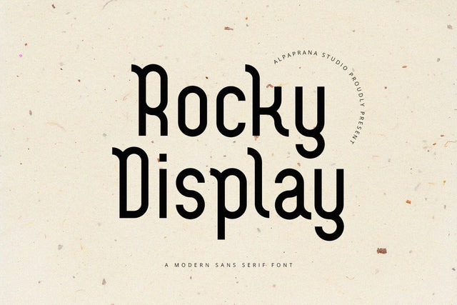 Rocky Display - Modern Sans Serif Font Font Alpaprana Studio 