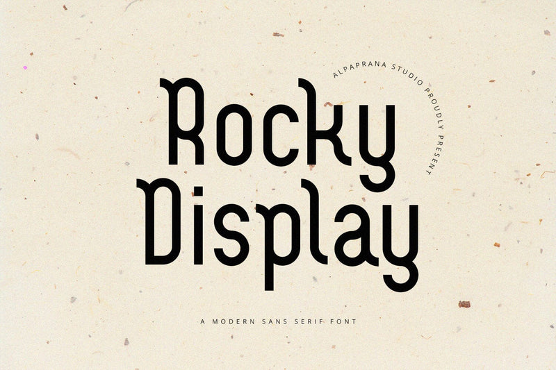 Rocky Display - Modern Sans Serif Font Font Alpaprana Studio 