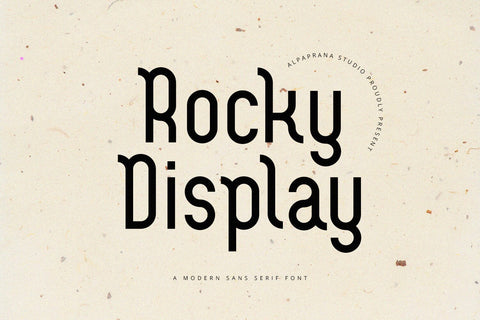 Rocky Display - Modern Sans Serif Font Font Alpaprana Studio 