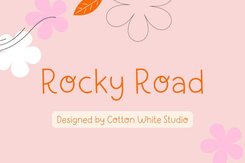 Rocky Road Font Cotton White Studio 