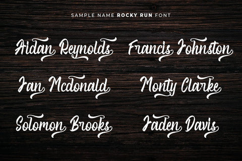 Rocky Run - Bold Script font Font Ibey Design 