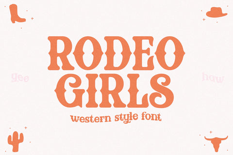 Rodeo Girls - Modern Western Font Font KA Designs 