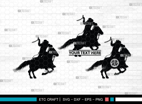 Rodeo Monogram, Rodeo Silhouette, Rodeo SVG, Bull Rider Svg, Horse Svg, Rodeo Competition Svg, Team Roping Svg, SB00311 SVG ETC Craft 