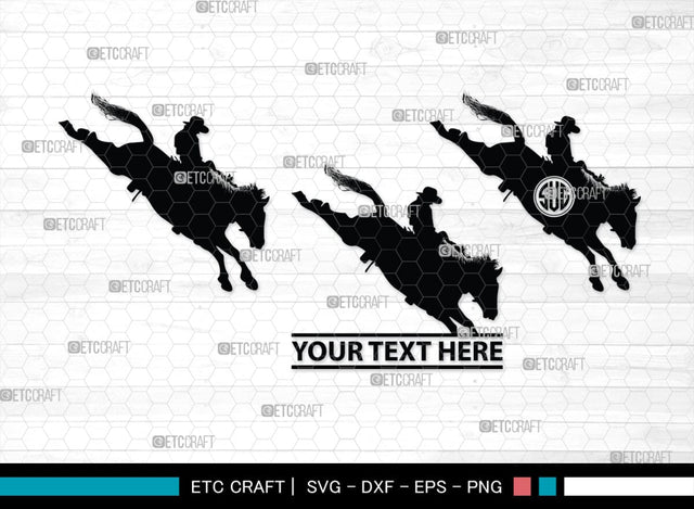 Rodeo Monogram, Rodeo Silhouette, Rodeo SVG, Bull Rider Svg, Horse Svg, Rodeo Competition Svg, Team Roping Svg, SB00311 SVG ETC Craft 