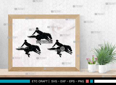 Rodeo Monogram, Rodeo Silhouette, Rodeo SVG, Bull Rider Svg, Horse Svg, Rodeo Competition Svg, Team Roping Svg, SB00311 SVG ETC Craft 