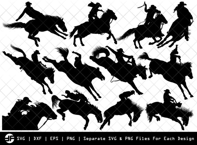 Rodeo SVG | Animal SVG | Silhouette Bundle | SVG Cut File SVG ETC Craft 