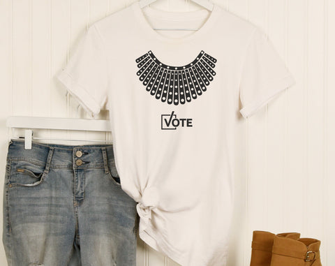 Roe Roe Roe Your Vote SVG, RBG Vote SVG, Vote Ruthlessly SVG, Vote And Tell Them Ruth Sent You SVG, Cut Files For Cricut, Silhouette SVG HappyDesignStudio 