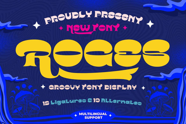 ROGES | Groovy Retro Font Font twinletter 
