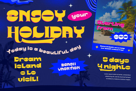 ROGES | Groovy Retro Font Font twinletter 