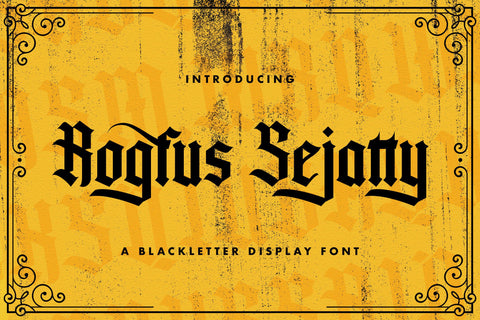 Rogfus Sejatty - Blackletter Font Font StringLabs 