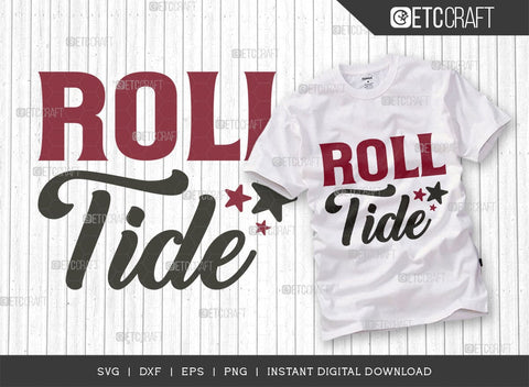 Roll Tide SVG Bundle, Elephant Svg, Alabama Crimson Svg, Roll Svg, Tide Svg, Alabama Quotes, Typography Design, SVG ETC Craft 