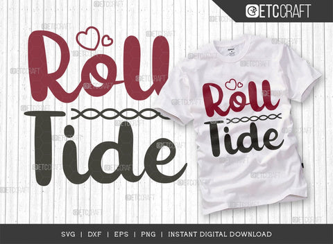 Roll Tide SVG Bundle, Elephant Svg, Alabama Crimson Svg, Roll Svg, Tide Svg, Alabama Quotes, Typography Design, SVG ETC Craft 