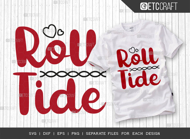 Roll Tide SVG Cut File, Elephant Svg, Alabama Crimson Svg, Roll Svg, Tide Svg, Alabama Quotes, Typography Design, SVG ETC Craft 