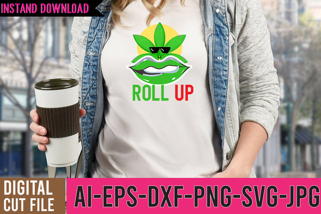 Roll Up SVG Design, Weed SVG Cut Files, Weed SVG Design,Cannabis SVG Design, Weed SVG | Canna SVG BlackCatsMedia 