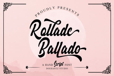 Rollade Ballado Font love script 
