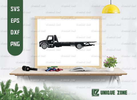 Rollback Truck SVG Bundle, Tow Truck Silhouette, Tow Truck Svg, Flatbed Truck Svg, Truck Svg, Car Towing Svg SVG Unique Zone 