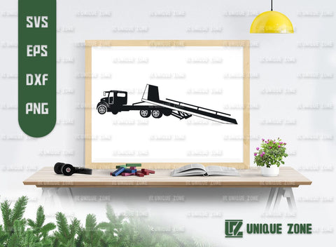 Rollback Truck SVG Bundle, Tow Truck Silhouette, Tow Truck Svg, Flatbed Truck Svg, Truck Svg, Car Towing Svg SVG Unique Zone 