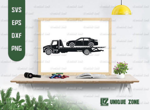 Rollback Truck SVG Bundle, Tow Truck Silhouette, Tow Truck Svg, Flatbed Truck Svg, Truck Svg, Car Towing Svg SVG Unique Zone 