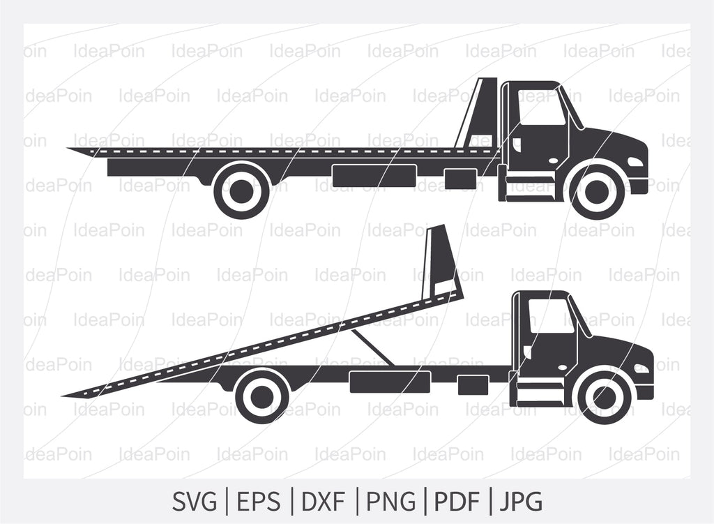Rollback Truck svg, Flatbed Truck Svg, Tow Truck svg, Rollback Truck ...