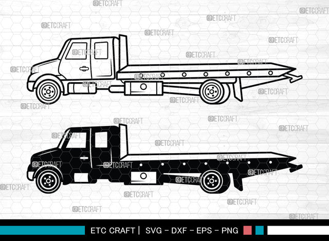 Rollback Truck SVG, Rollback Truck SVG, Tow Truck Svg, Flatbed Truck Svg, Rollback Truck Icon Svg, Wrecker Svg, Rollback Truck SVG ETC Craft 