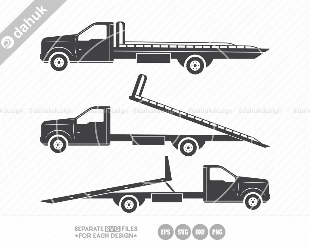 Rollback Truck svg, Tow Truck svg, Cut file for silhouette, Tow truck ...