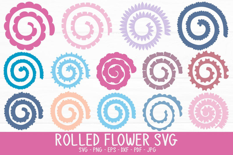 Rolled Flower SVG , Paper Flower Svg SVG FiveStarCrafting 